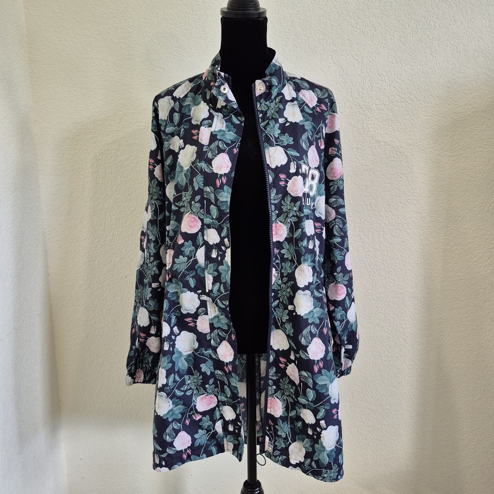 Floral Long Sleeve Rain Coat